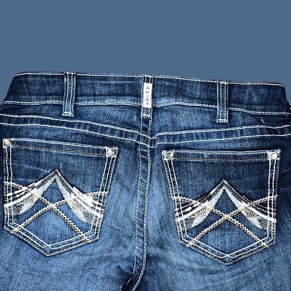 Ariat Medium Wash Bootcut Jeans Size 32x31 - Picture 4 of 5